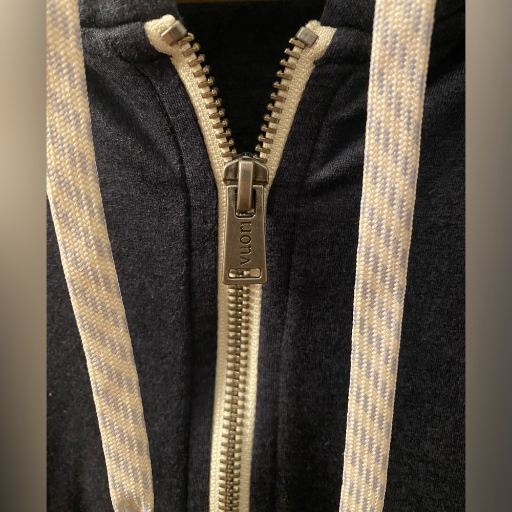 Soft Vuori Zip Up Halo Performance 2.0 Hoodie Sweatshirt Navy Size S